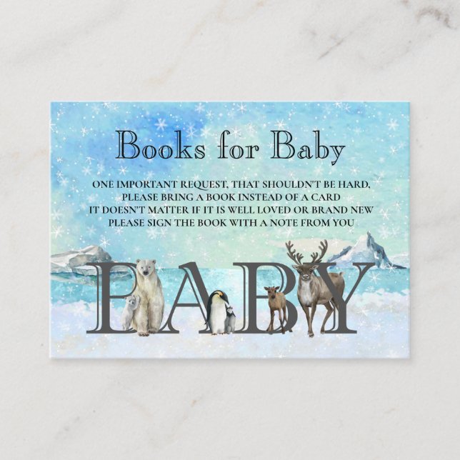 Tarjeta De Recepción Libros para bebés Navidades de Animales Árticos de (Anverso)