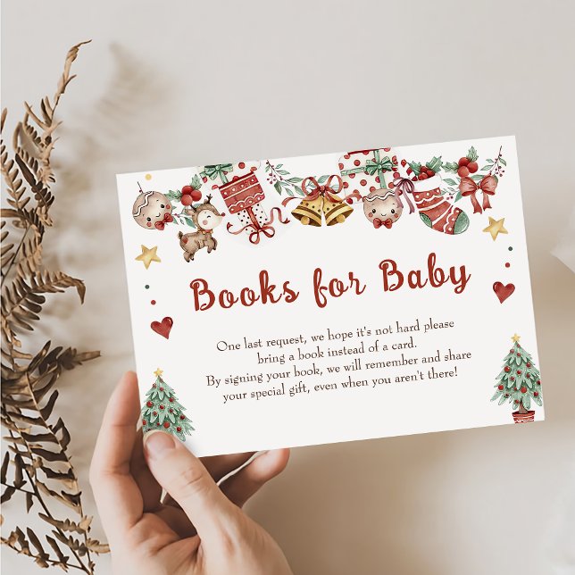 Tarjeta De Recepción Libros para bebés Navidades Santa Baby Shower (Subido por el creador)