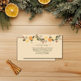 Tarjeta De Recepción Libros para bebés Navidades secos Fruta cítrica