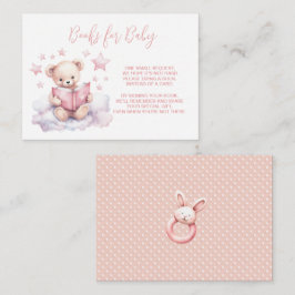 Tarjeta De Recepción Libros Para Bebés - Oso De Teddy Leyendo Un Libro