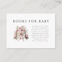 Tarjeta De Recepción Libros para bebés para baby shower Un Nuevo Capítu