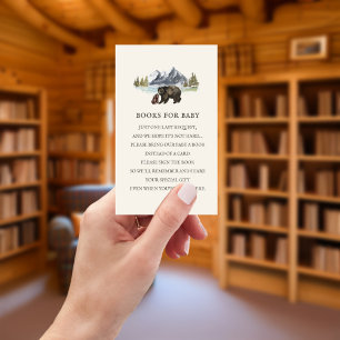 Tarjeta De Recepción Libros Para Bebés Poem Bears Baby Shower