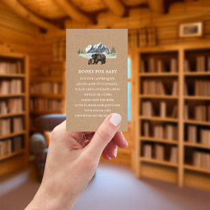 Tarjeta De Recepción Libros Para Bebés Poem Bears Baby Shower Cardstock