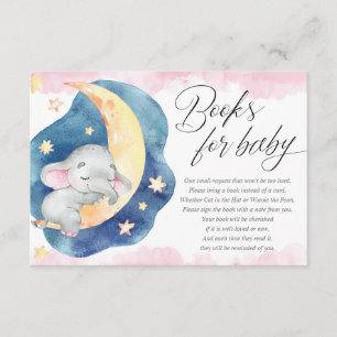Tarjeta De Recepción Libros para bebés que duermen elefantes estrellas