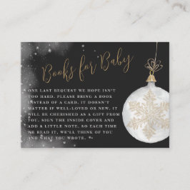 Tarjeta De Recepción Libros Para Bebés Snowflakes Winter Baby Shower