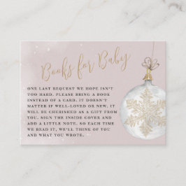 Tarjeta De Recepción Libros Para Bebés Snowflakes Winter Baby Shower En