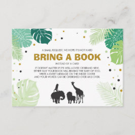Tarjeta De Recepción Libros para bebés Trae un libro Safari Animals Jun