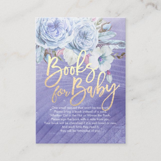 Tarjeta De Recepción Libros para bebés / Traer un libro (Anverso)