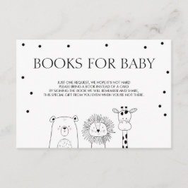 Tarjeta De Recepción Libros para bebés Traer un libro Animales blancos 
