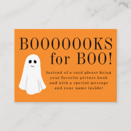Tarjeta De Recepción Libros para Boo Halloween Baby Shower