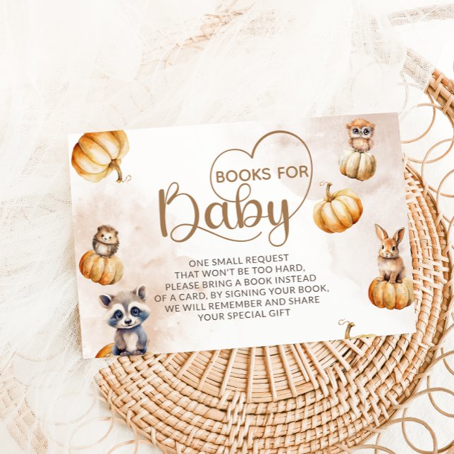 Tarjeta De Recepción Libros para calabazas y animales rellenos (Subido por el creador)