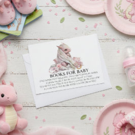 Tarjeta De Recepción Libros para dragón rosa Baby Shower