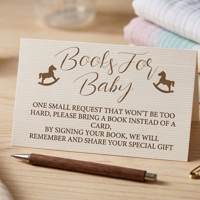 Tarjeta De Recepción Libros para ducha de bebé rayados (Subido por el creador)