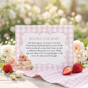 Tarjeta De Recepción Libros para el Baby Shower Berry Sweet del Bebé