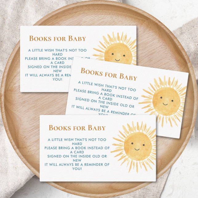 Tarjeta De Recepción Libros para el Baby Shower de Baby Sun Boy (Subido por el creador)