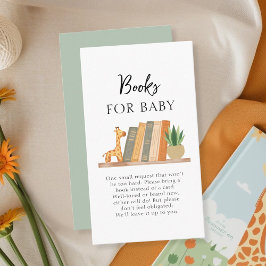 Tarjeta De Recepción Libros para el baby shower de género neutro