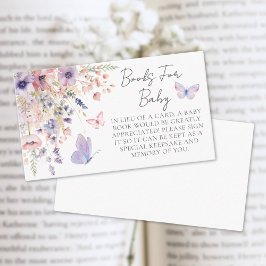 Tarjeta De Recepción Libros Para El Baby Shower De La Mariposa Infantil