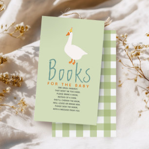 Tarjeta De Recepción Libros para el baby shower de Silly Goose para beb