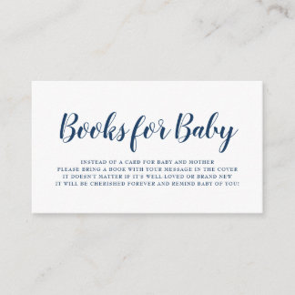 Tarjeta De Recepción Libros para el Baby Shower del punto de polka azul