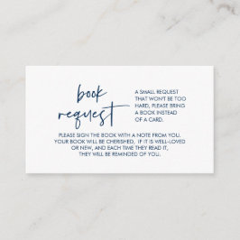 Tarjeta De Recepción Libros para el bebé, azul de la Marina Mínima Mode