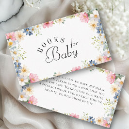 Tarjeta De Recepción ¡Libros para el bebé! Baby Shower Wildflower
