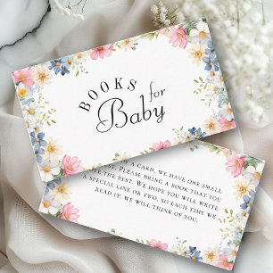 Tarjeta De Recepción ¡Libros para el bebé! Baby Shower Wildflower