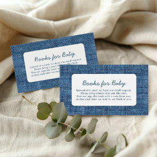 Tarjeta De Recepción Libros para el bebé Blue Jean Baby Denim Baby Show