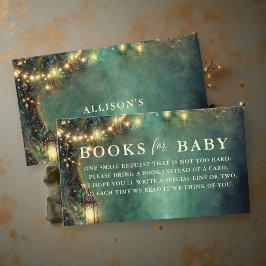 Tarjeta De Recepción Libros para el bebé Bosque Encantado Linternas Mág