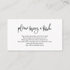 Tarjeta De Recepción Libros para el bebé, Creative Black Script