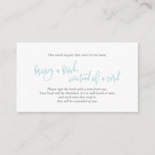 Tarjeta De Recepción Libros para el bebé, Creative Tiffany Script