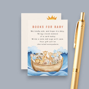 Tarjeta De Recepción Libros para el bebé de la ducha de bebé del Arca d
