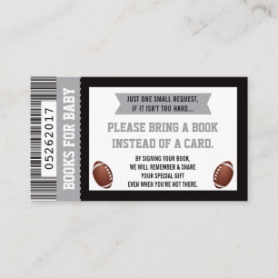 Tarjeta De Recepción Libros para el bebé, deportes, fútbol Baby Shower