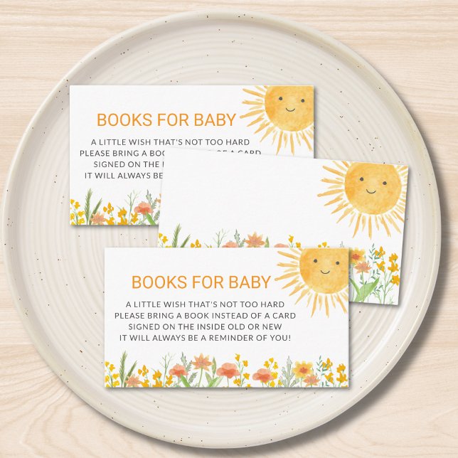 Tarjeta De Recepción Libros Para El Bebe Ducha De Bebe Sunshine (Subido por el creador)