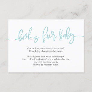 Tarjeta De Recepción Libros para el bebé, escritura creativa de Tiffany