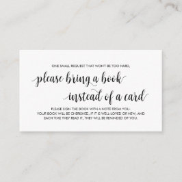 Tarjeta De Recepción Libros para el bebé, escritura moderna rusa negra