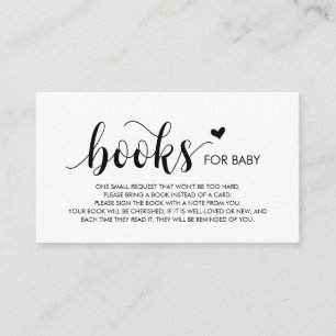 Tarjeta De Recepción Libros para el bebé, escritura moderna rusa negra