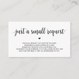 Tarjeta De Recepción Libros para el bebé, escritura moderna rusa negra