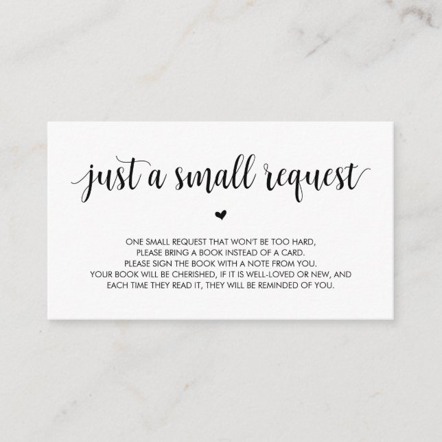 Tarjeta De Recepción Libros para el bebé, escritura moderna rusa negra (Anverso)