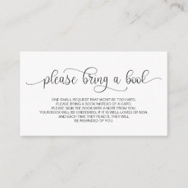 Tarjeta De Recepción Libros para el bebé, escritura negra a mano