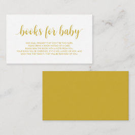 Tarjeta De Recepción Libros para el bebé, guión de oro moderno