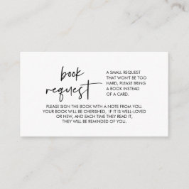 Tarjeta De Recepción Libros para el bebé, letra mínima moderna