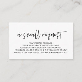 Tarjeta De Recepción Libros para el bebé, letra mínima moderna