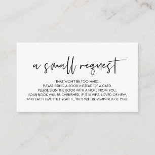 Tarjeta De Recepción Libros para el bebé, letra mínima moderna