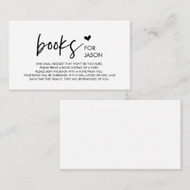 Tarjeta De Recepción Libros para el bebé, Modern Minimalism Black font