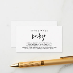 Tarjeta De Recepción Libros para el bebé, Moderno minimalismo Tipo de l