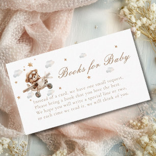 Tarjeta De Recepción ¡Libros para el bebé! Oso y avión de Teddy