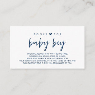 Tarjeta De Recepción Libros para el bebé, trae un libro de cuentos Navy