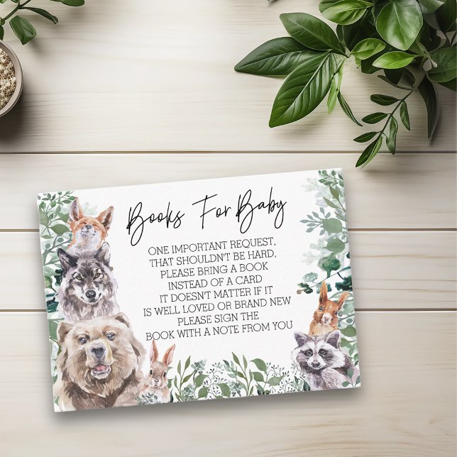 Tarjeta De Recepción Libros para el bosque de animales de bosque de Bab (Subido por el creador)