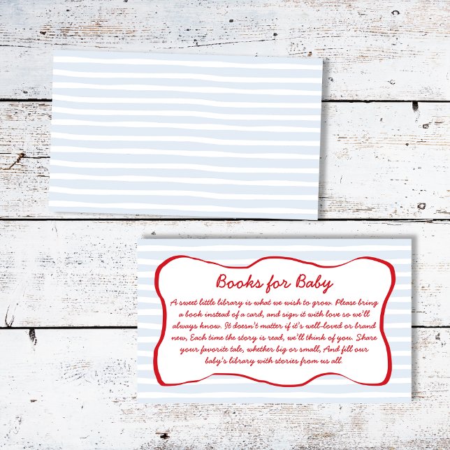 Tarjeta De Recepción Libros Para El Crawfish Boil Baby Shower (Books For Baby Crawfish Boil Baby Shower Enclosure Card)