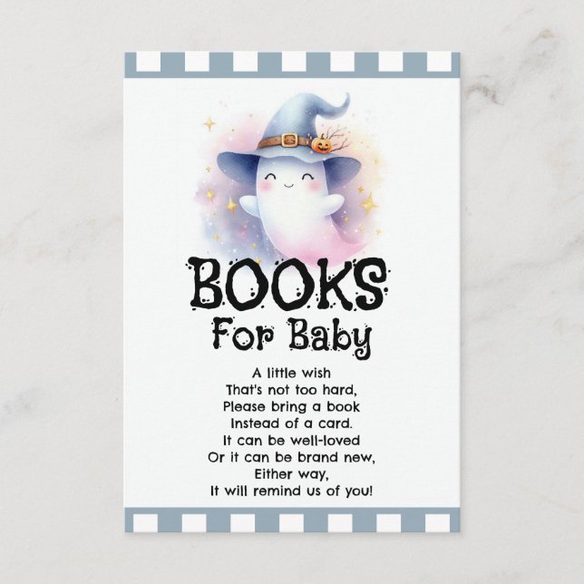 Tarjeta De Recepción Libros para el fantasma del bebé (Anverso)